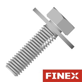 Hexagon head screws and large plain washer assemblies