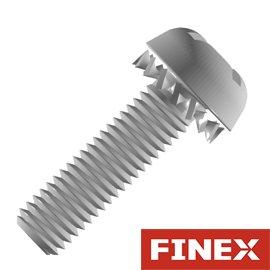 pan head screws and external teeth serrated lock washers assemblies