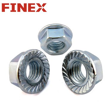 blue zinc flange nut